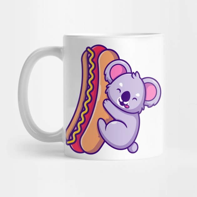 Cute Koala Holding Big Hotdog by Catalyst Labs